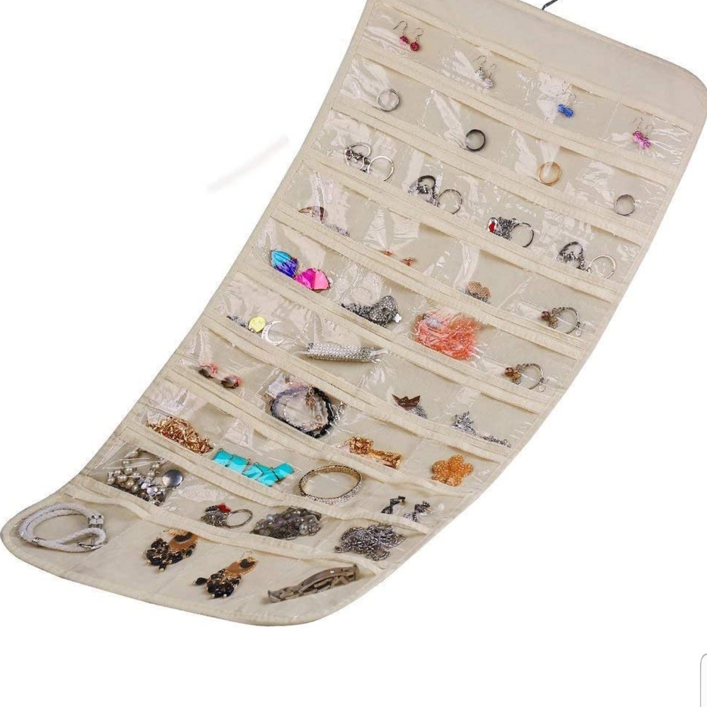 80 Pockets Hanging Jewelry Organizer